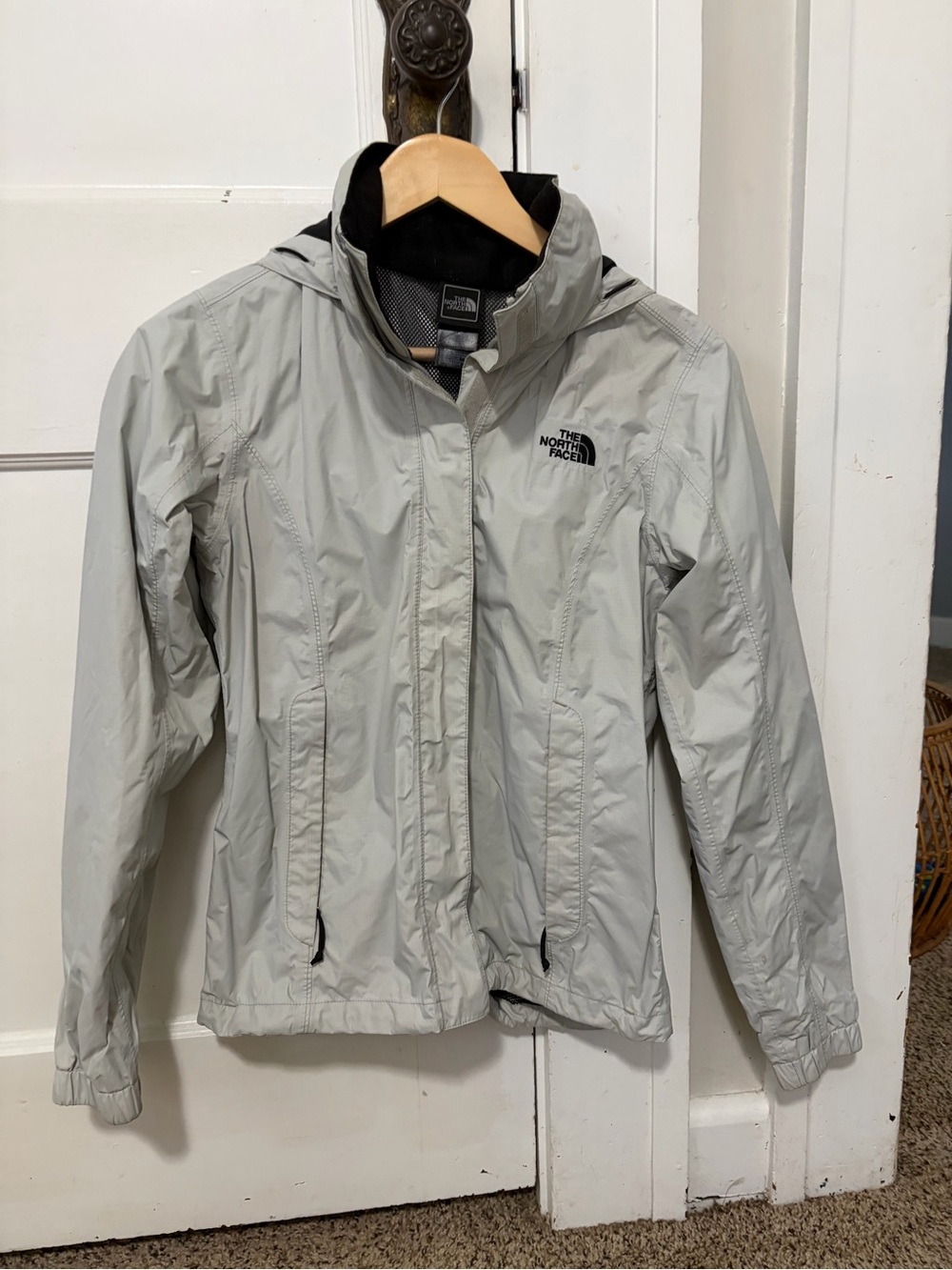 The North Face Women's Light Gray Hooded Shell Jacket